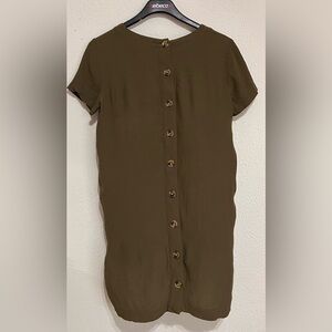 Madewell Green Sheath Mini Dress